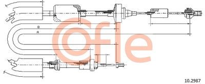 Cable Pull, clutch control COFLE 92.10.2987