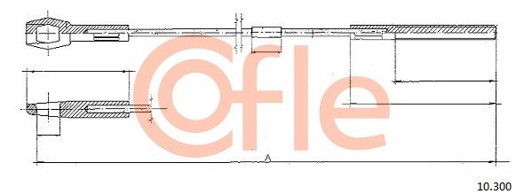COFLE 92.10.300 Cable Pull, clutch control