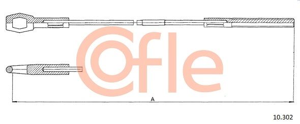 COFLE 92.10.302 Cable Pull, clutch control