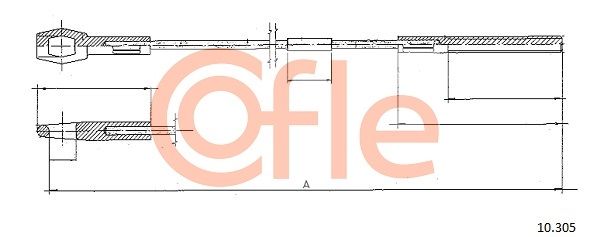 COFLE 92.10.305 Cable Pull, clutch control