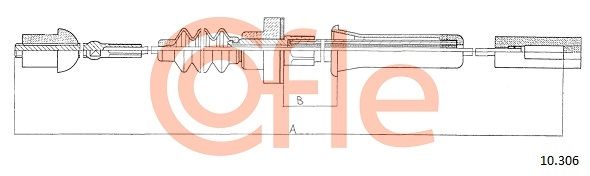 COFLE 92.10.306 Cable Pull, clutch control