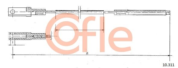 COFLE 92.10.311 Cable Pull, clutch control