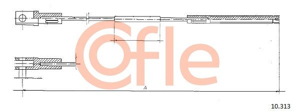 COFLE 92.10.313 Cable Pull, clutch control