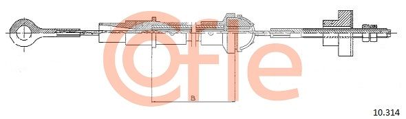 COFLE 92.10.314 Cable Pull, clutch control
