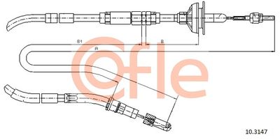 Cable Pull, clutch control COFLE 92.10.3147