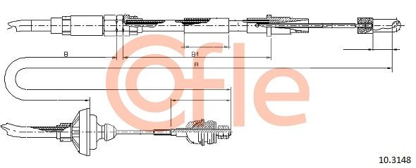 COFLE 92.10.3148 Cable Pull, clutch control