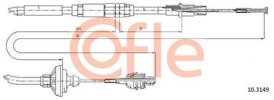 Cable Pull, clutch control COFLE 92.10.3149