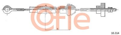Cable Pull, clutch control COFLE 92.10.314
