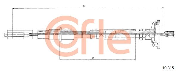 COFLE 92.10.315 Cable Pull, clutch control