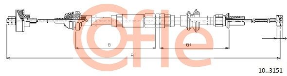 COFLE 92.10.3151 Cable Pull, clutch control