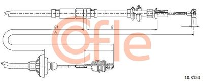 Cable Pull, clutch control COFLE 92.10.3154