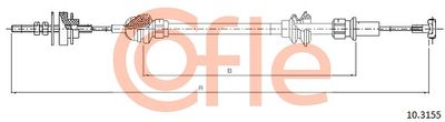 Cable Pull, clutch control COFLE 92.10.3155
