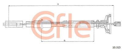 Cable Pull, clutch control COFLE 92.10.315