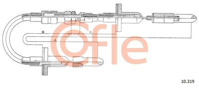 Cable Pull, clutch control COFLE 92.10.319