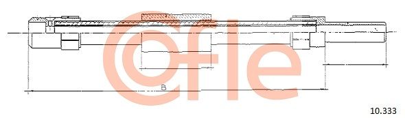 COFLE 92.10.333 Cable Pull, clutch control