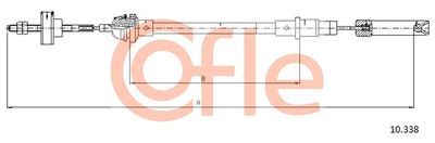 Cable Pull, clutch control COFLE 92.10.338