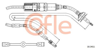 Cable Pull, clutch control COFLE 92.10.3411