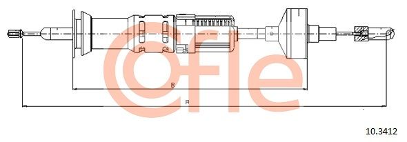 COFLE 92.10.3412 Cable Pull, clutch control