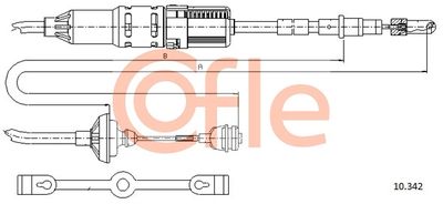 Cable Pull, clutch control COFLE 92.10.342