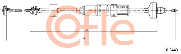 COFLE 92.10.3443 Cable Pull, clutch control