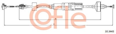 Cable Pull, clutch control COFLE 92.10.3443