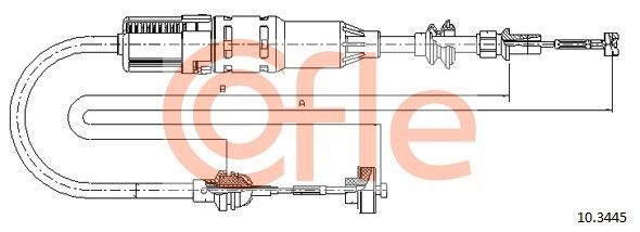 COFLE 92.10.3445 Cable Pull, clutch control