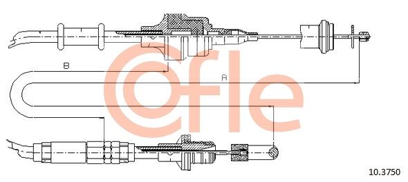COFLE 92.10.3750 Cable Pull, clutch control