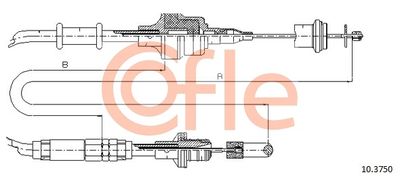 Cable Pull, clutch control COFLE 92.10.3750