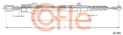 Cable Pull, clutch control COFLE 92.10.380