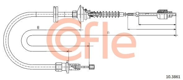COFLE 92.10.3861 Cable Pull, clutch control