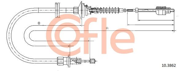 COFLE 92.10.3862 Cable Pull, clutch control