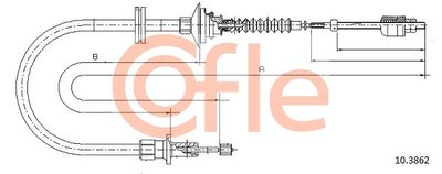 Cable Pull, clutch control COFLE 92.10.3862