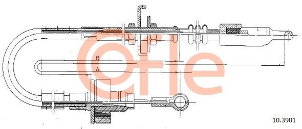 COFLE 92.10.3901 Cable Pull, clutch control