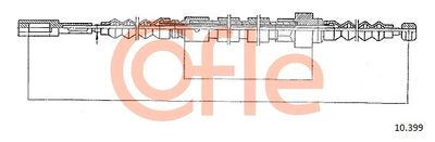Cable Pull, parking brake COFLE 92.10.399