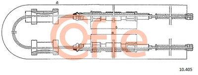 Cable Pull, parking brake COFLE 92.10.405