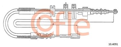 Cable Pull, parking brake COFLE 92.10.4091