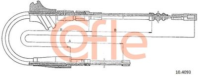 Cable Pull, parking brake COFLE 92.10.4093