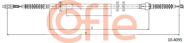 COFLE 92.10.4095 Cable Pull, parking brake