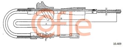 Cable Pull, parking brake COFLE 92.10.409