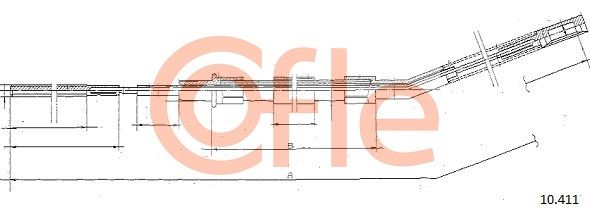 COFLE 92.10.411 Cable Pull, parking brake
