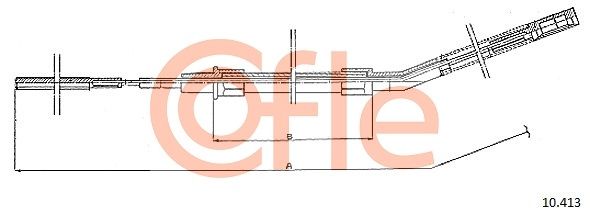 COFLE 92.10.413 Cable Pull, parking brake