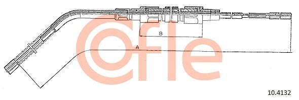 COFLE 92.10.4132 Cable Pull, parking brake