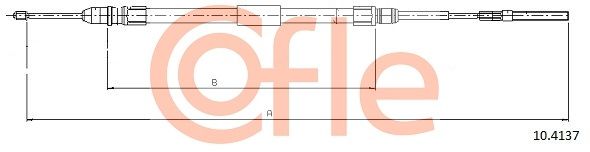 COFLE 92.10.4137 Cable Pull, parking brake