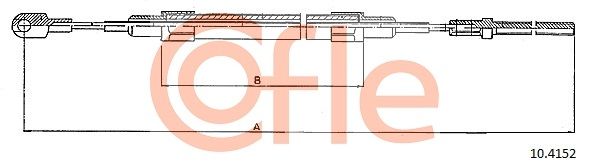 COFLE 92.10.4152 Cable Pull, parking brake