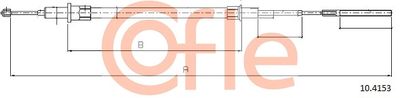 Cable Pull, parking brake COFLE 92.10.4153
