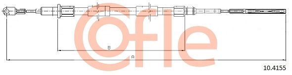 COFLE 92.10.4155 Cable Pull, parking brake
