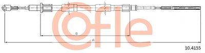 Cable Pull, parking brake COFLE 92.10.4155