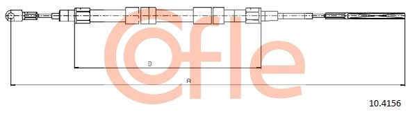 COFLE 92.10.4156 Cable Pull, parking brake