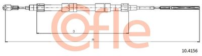 Cable Pull, parking brake COFLE 92.10.4156