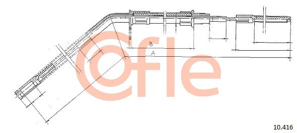 COFLE 92.10.416 Cable Pull, parking brake